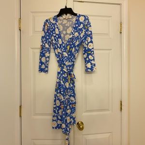 DVF Julian Silk Jersey Wrap Dress XS